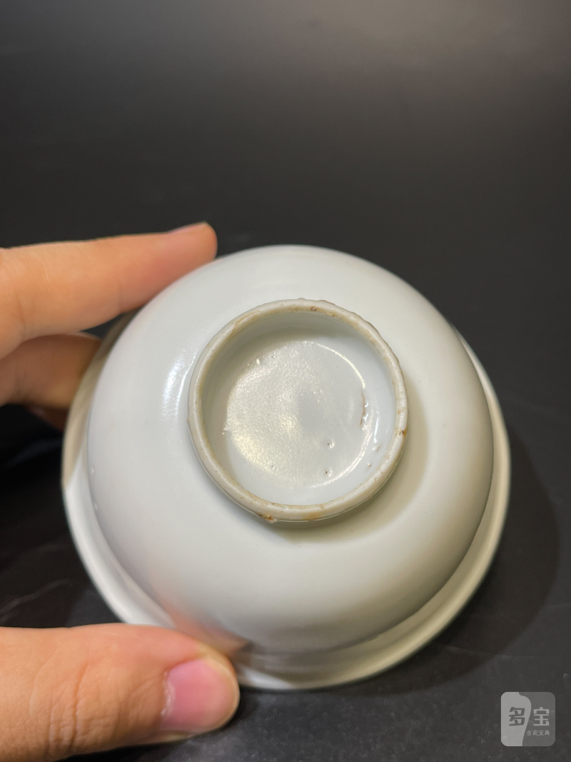 明早期 白釉茶圆 - 图7